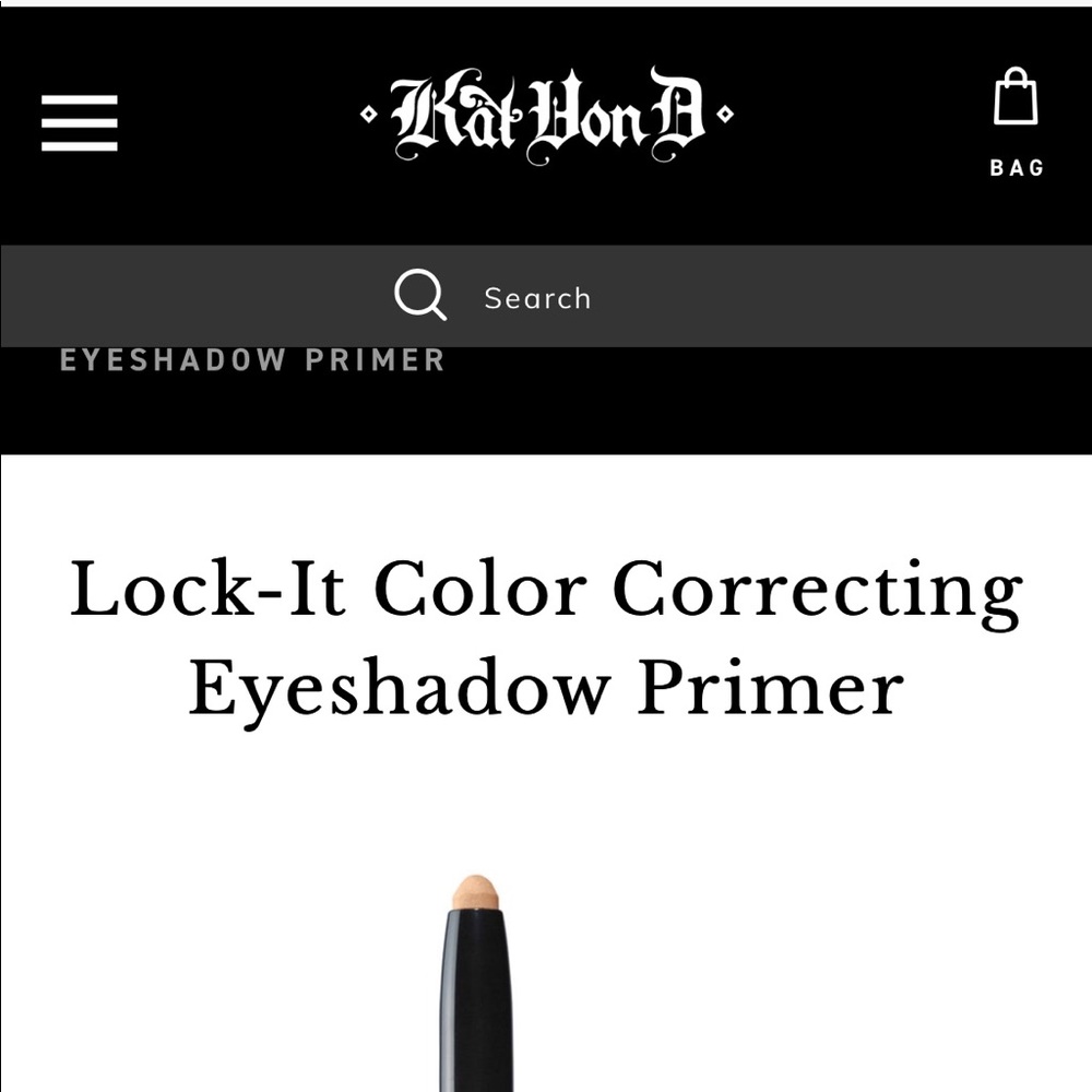 BNIB Kat Von D COLOR CORRECTING EYESHADOW PRIMER